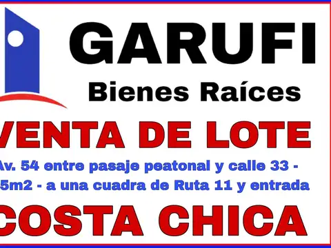Terreno en Venta en Costa Chica, Partido de La Costa