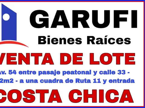 Terreno en Venta en Costa Chica, Partido de La Costa