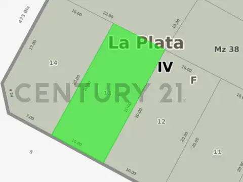 Terreno en Venta en City Bell, Partido de La Plata