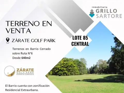 Terreno en Venta en Zárate, Partido de Zárate