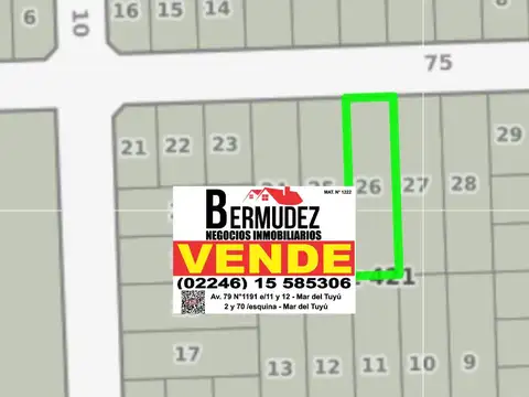 Terreno en Venta en Mar del Tuyú, Partido de La Costa
