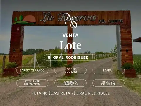 Terreno en Venta en General Rodriguez, Partido de General Rodríguez