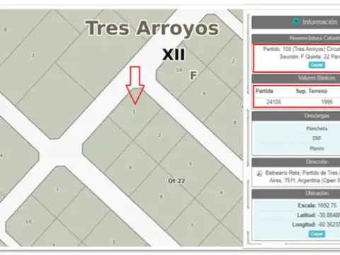 Terreno en Venta en Reta, Partido de Tres Arroyos