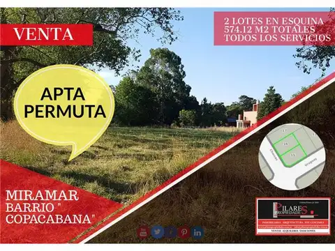 Terreno en Venta en Miramar, Partido de General Alvarado