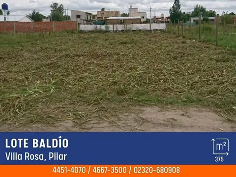 Terreno en Venta en Villa Rosa, Partido de Pilar