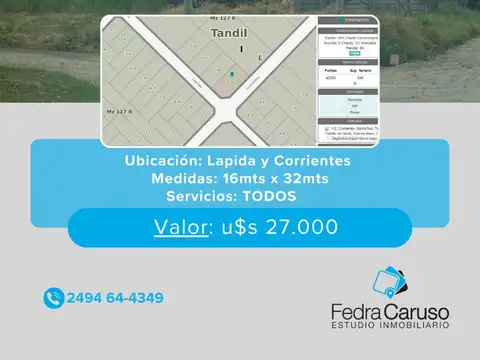 Terreno en Venta en Tandil, Partido de Tandil