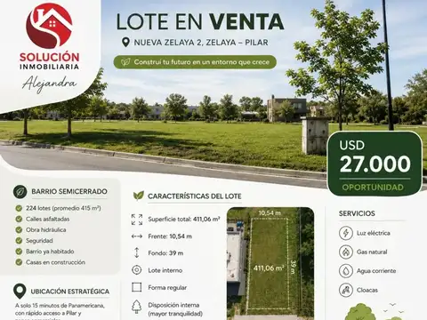 Terreno en Venta en Zelaya, Partido de Pilar