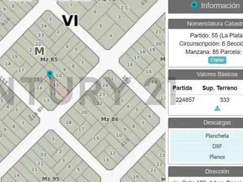 Terreno en Venta en Arturo Segui, Partido de La Plata