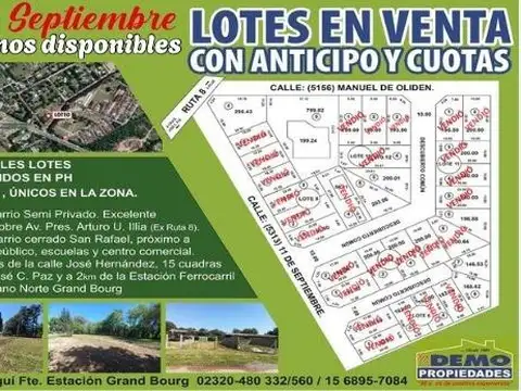 Terreno en Venta en Grand Bourg, Partido de Malvinas Argentinas