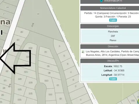 Terreno en Venta en Los Cardales, Partido de Campana