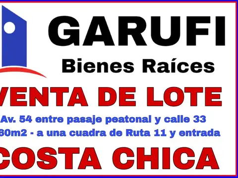 Terreno en Venta en Costa Chica, Partido de La Costa