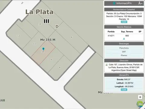 Terreno en Venta en La Plata, Partido de La Plata