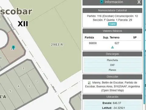 Terreno en Venta en Belén de Escobar, Partido de Escobar
