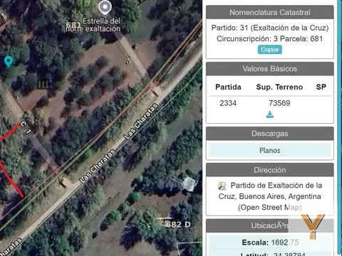 Terreno en Venta en Exaltacion de la Cruz, Partido de Exaltación de la Cruz