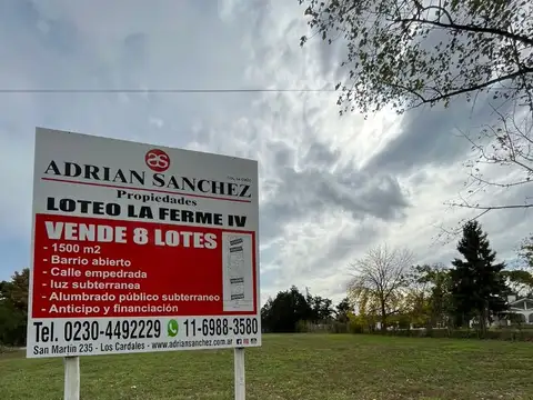 Terreno en Venta en Los Cardales, Partido de Exaltación de la Cruz