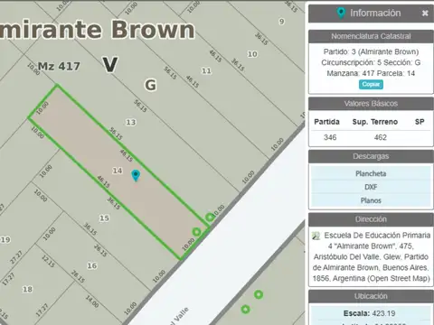 Terreno en Venta en Glew, Partido de Almirante Brown