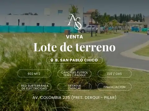 Terreno en Venta en San Pablo Chico, Countries y Barrios Cerrados en Presidente Derqui