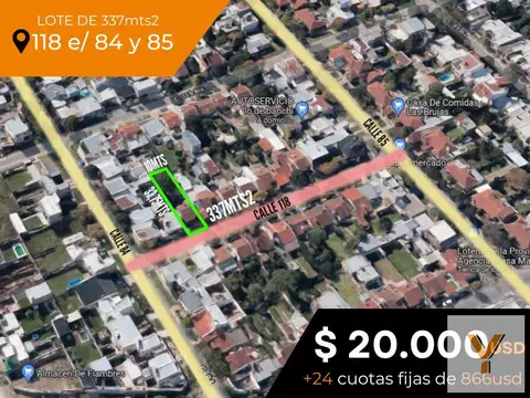 Terreno en Venta en Villa Elvira, Partido de La Plata