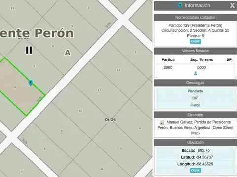 Terreno en Venta en San Vicente, Partido de San Vicente