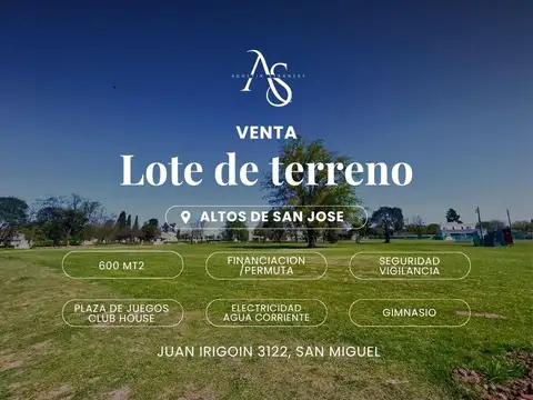 Terreno en Venta en San Miguel, Partido de San Miguel