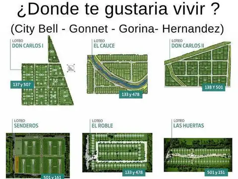 Terreno en Venta en City Bell, Partido de La Plata