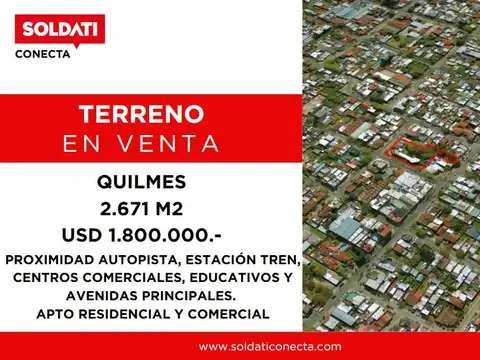 Terreno en Venta en Quilmes, Partido de Quilmes