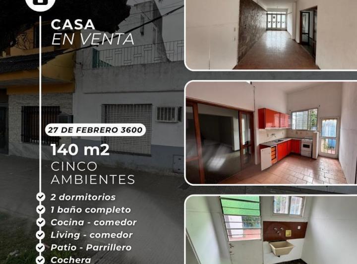 Casa · 140m² · 5 Ambientes · 1 Cochera