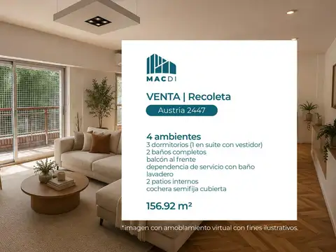 Departamento en Venta en Recoleta, Capital Federal