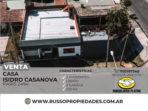 Casa en Venta en Isidro Casanova, Partido de La Matanza