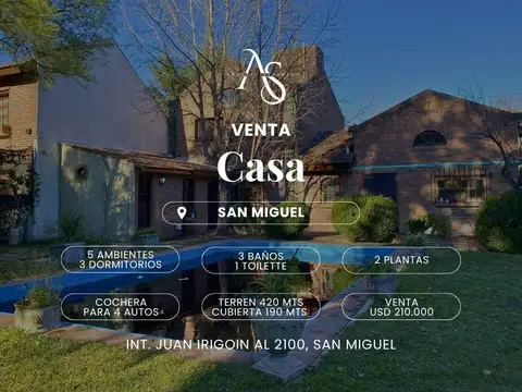 Casa en Venta en San Miguel, Partido de San Miguel