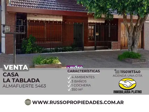 Casa en Venta en Tablada, Partido de La Matanza