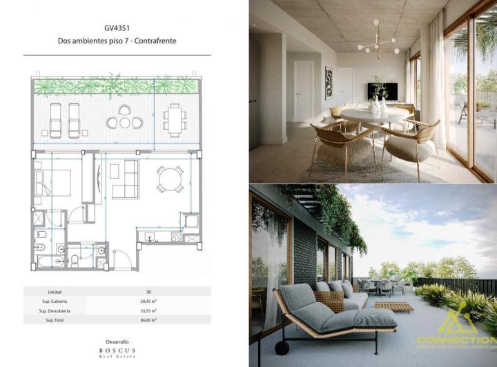 Departamento · 50m² · 2 Ambientes
