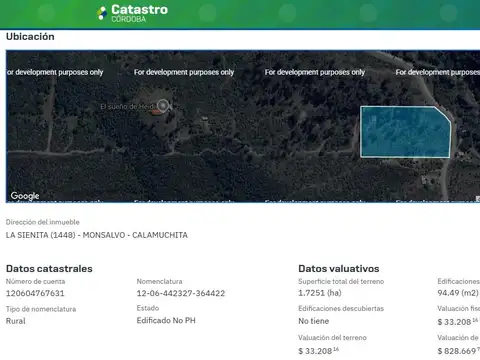 Casa en Venta en Villa del Dique, Calamuchita