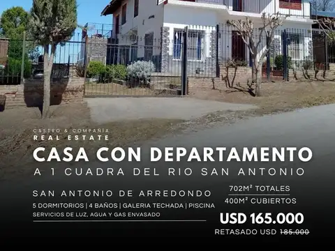 Casa en Venta en San Antonio de Arredondo, Punilla