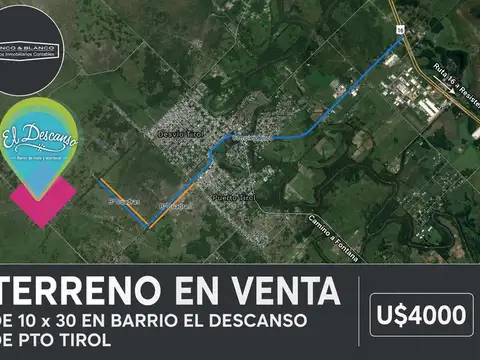 Terreno en Venta en Puerto Tirol, Libertad