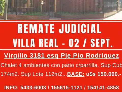 Casa en Venta en Villa Real, Capital Federal
