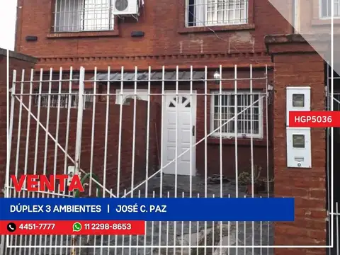 Departamento en Venta en Jose Clemente Paz, Partido de José C. Paz