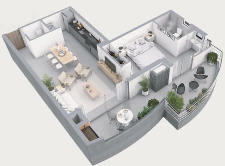 Departamento · 105m² · 1 Ambiente