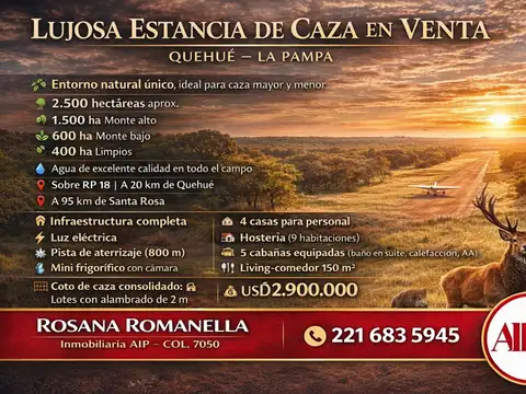 Campo en Venta en Quehue, Utracán