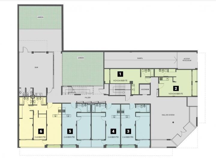 Departamento · 69m² · 3 Ambientes · 1 Cochera