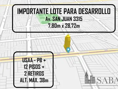 Terreno en Venta en Boedo, Capital Federal