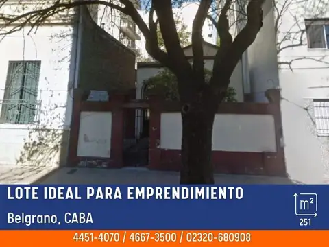 Terreno en Venta en Belgrano, Capital Federal