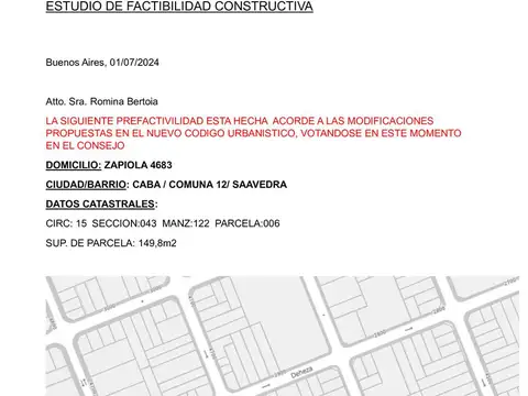 Terreno en Venta en Saavedra, Capital Federal