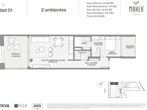 Departamento en Venta en Villa Crespo, Capital Federal
