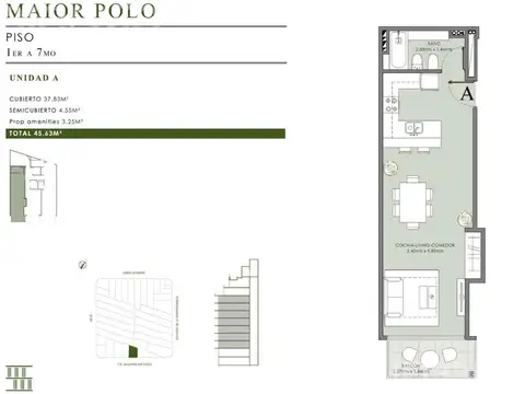 Departamento en Venta en Las Cañitas, Palermo