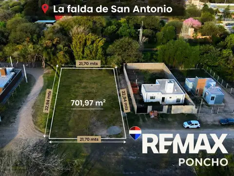 Terreno en Venta en La Falda de San Antonio, Fray Mamerto Esquiú