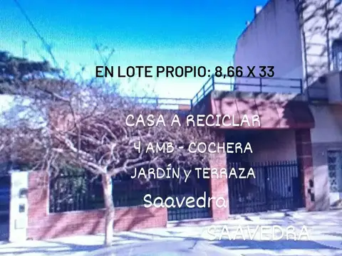 Casa en Venta en Saavedra, Capital Federal