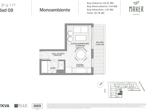 Departamento en Venta en Villa Crespo, Capital Federal
