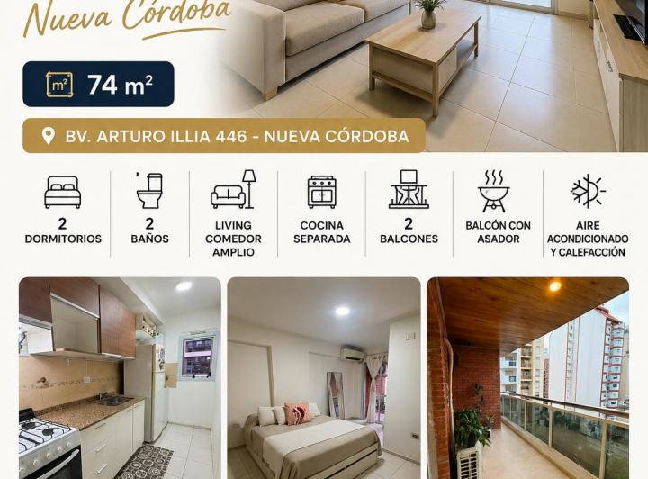 Departamento · 74m² · 2 Dormitorios
