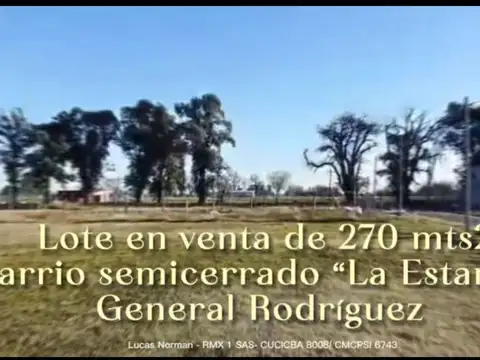 Terreno en Venta en General Rodriguez, Partido de General Rodríguez